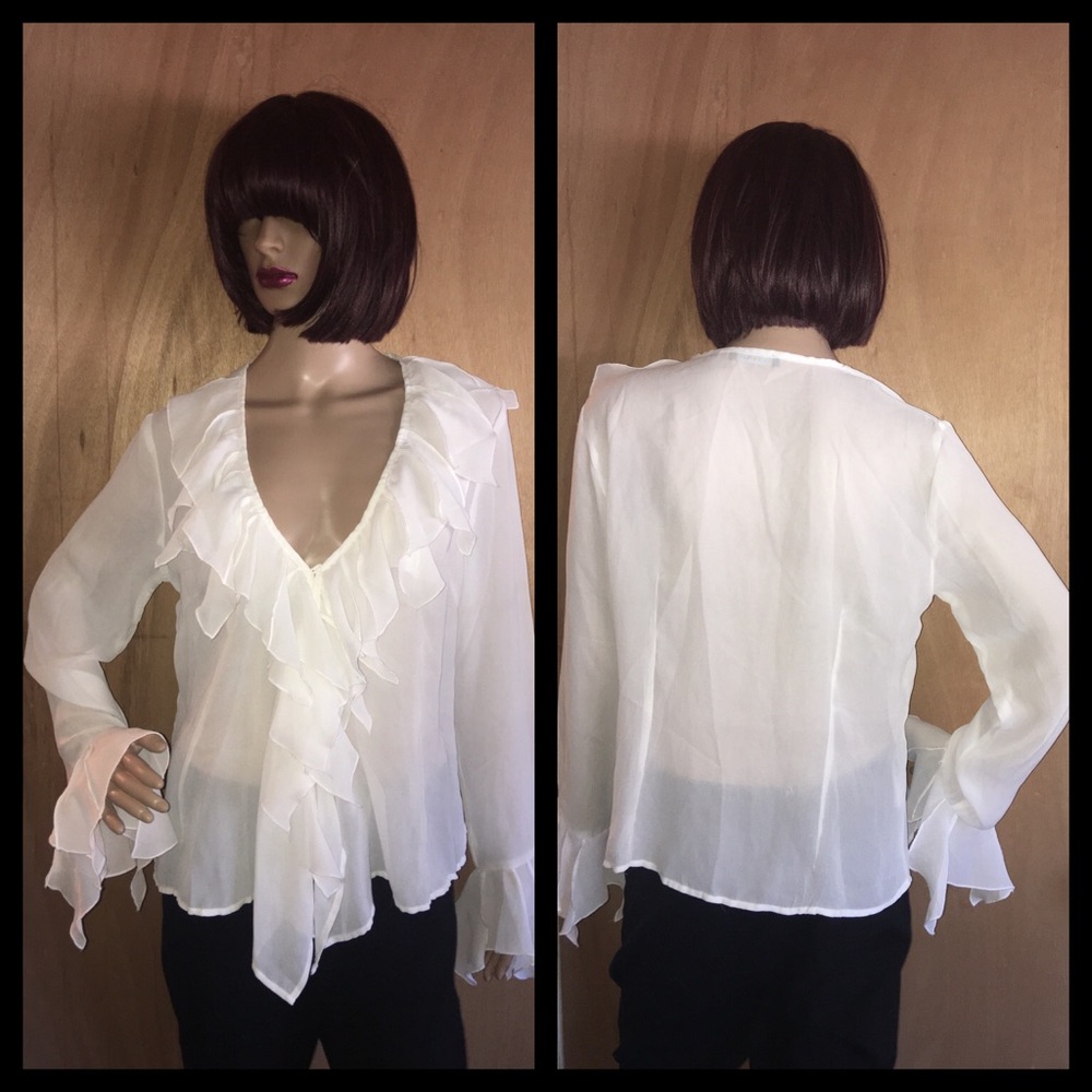 Gorgeous Sheer Ruffle Blouse - Picture 8 of 8